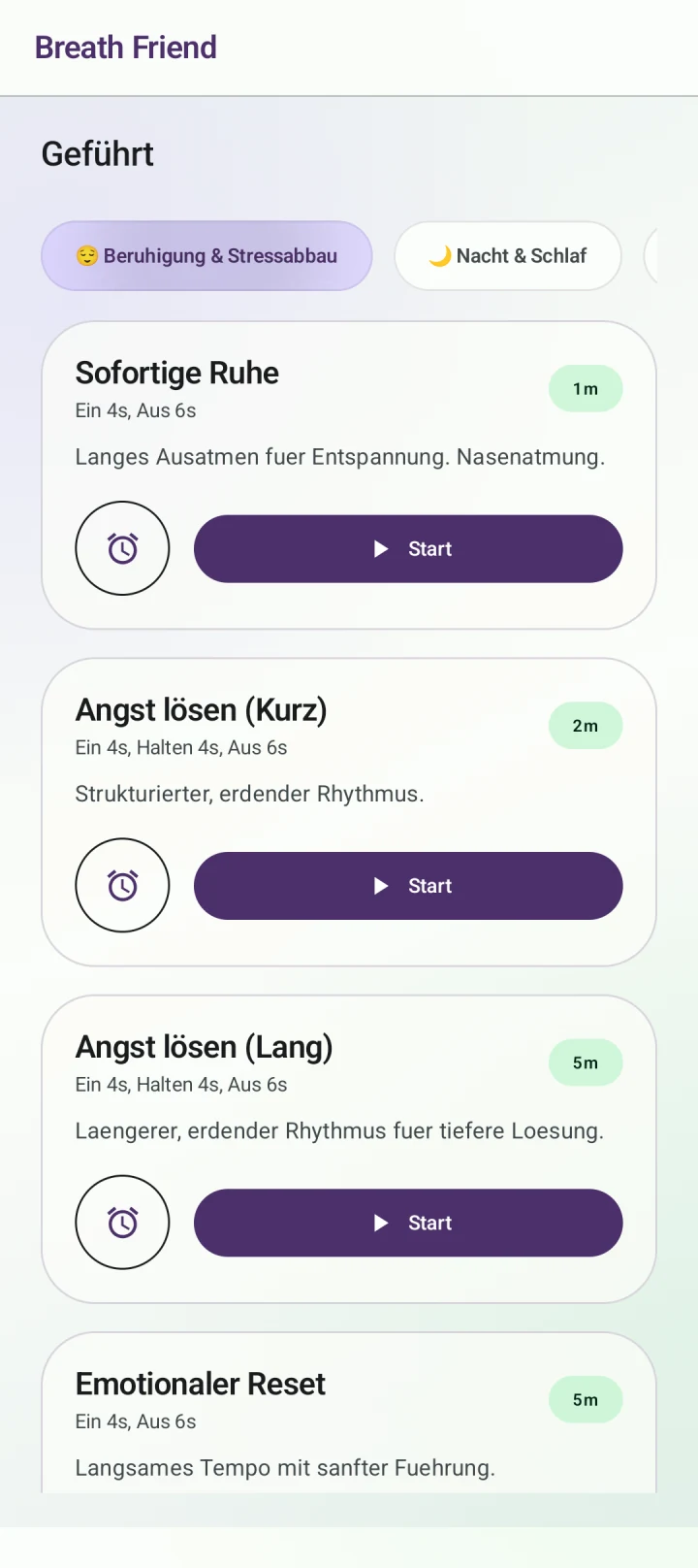 Ruhe im Alltag · Sofortige Ruhe