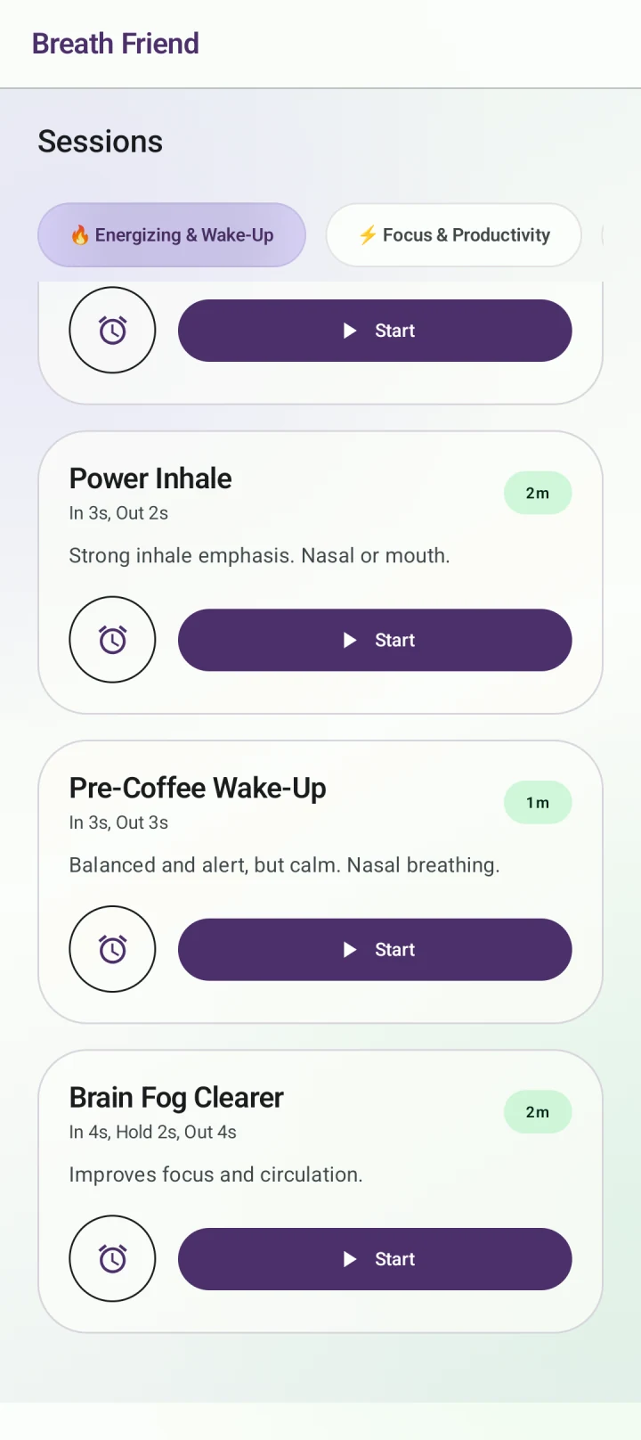 Start the morning · Pre-Coffee Wake-Up