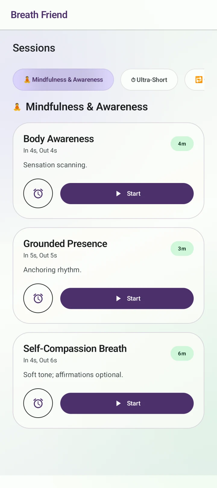 A mindful pause · Body Awareness