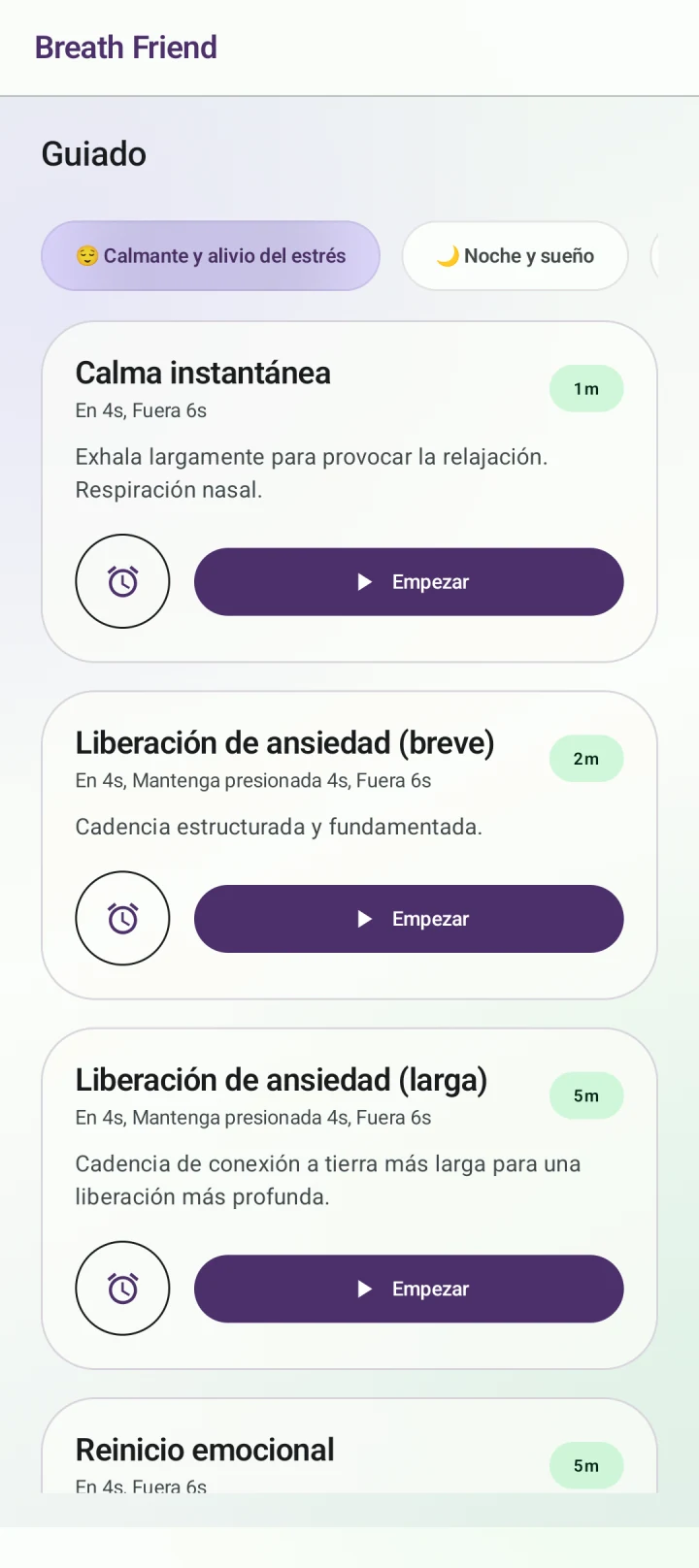 Calma en el día a día · Calma instantánea