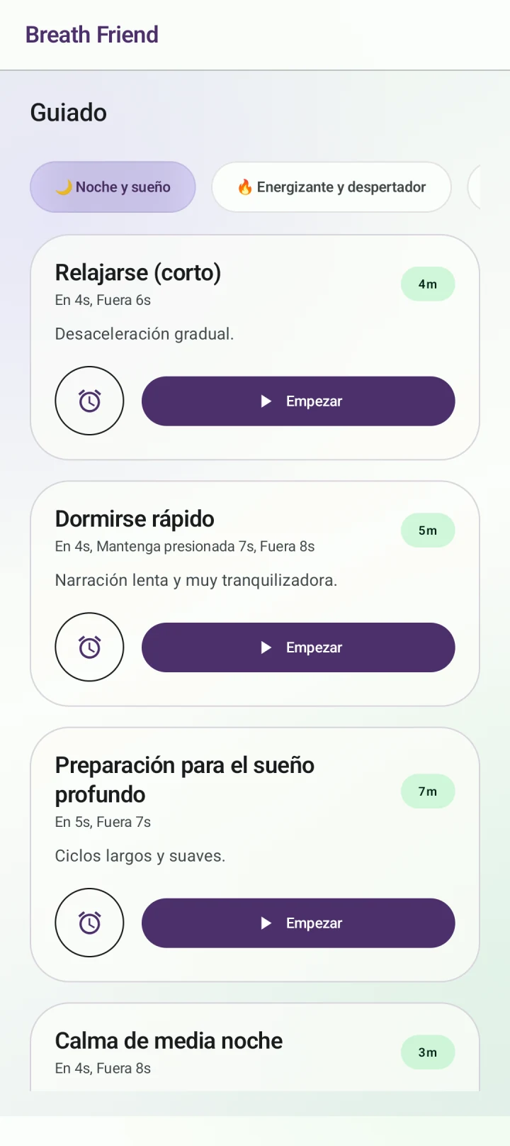 Desconectar antes de dormir · Relajarse (corto)