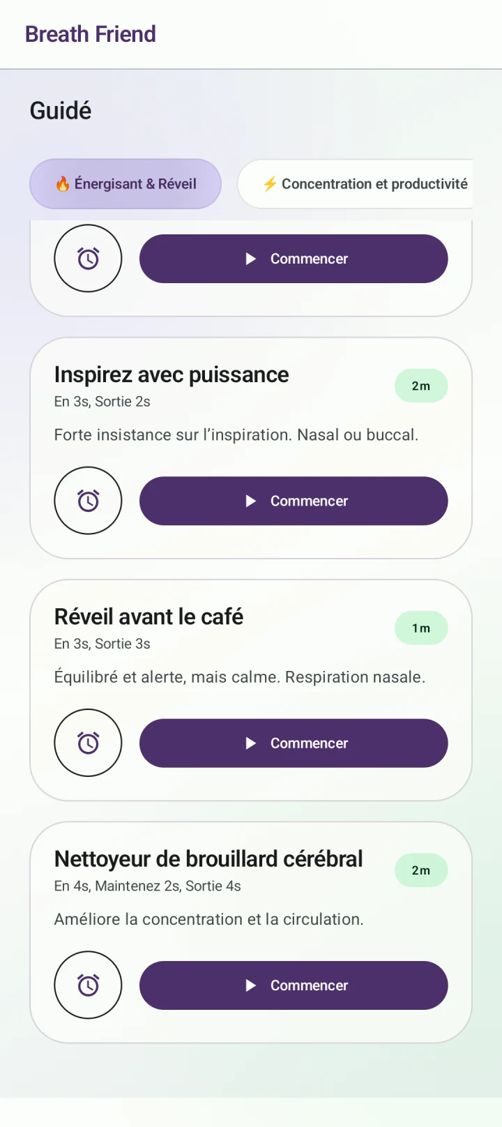 Commencer la matinée · Réveil avant le café