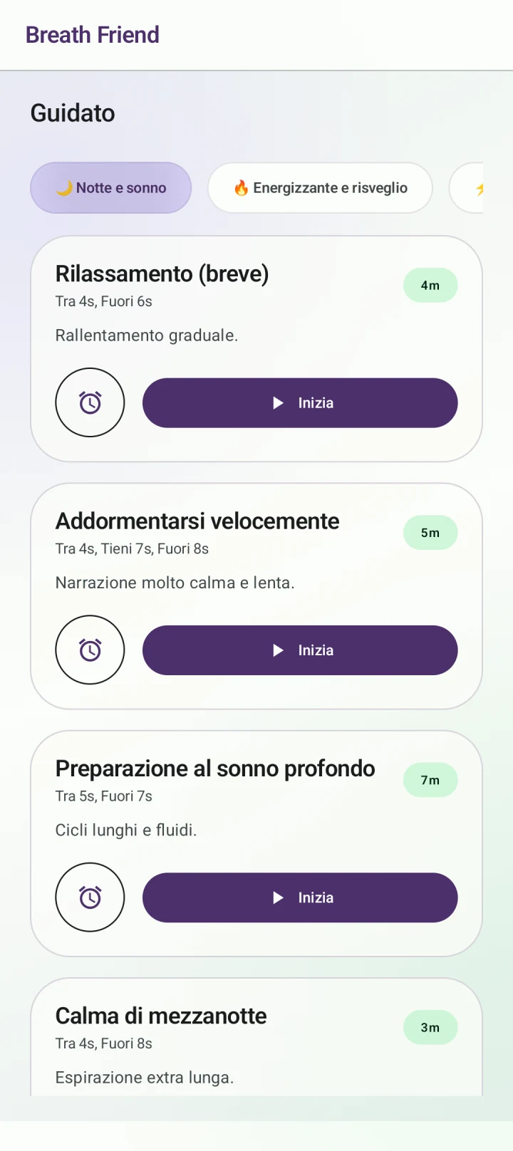 Rallentare prima di dormire · Rilassamento (breve)