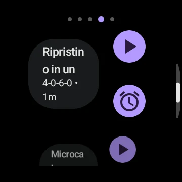 Respirare dal polso · Ripristino in un minuto