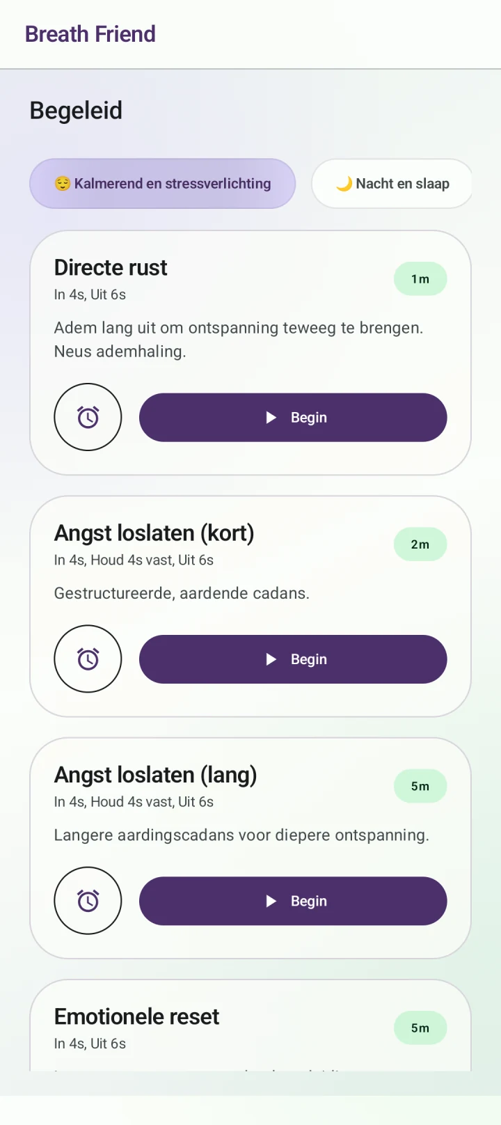 Rust in je dag · Directe rust