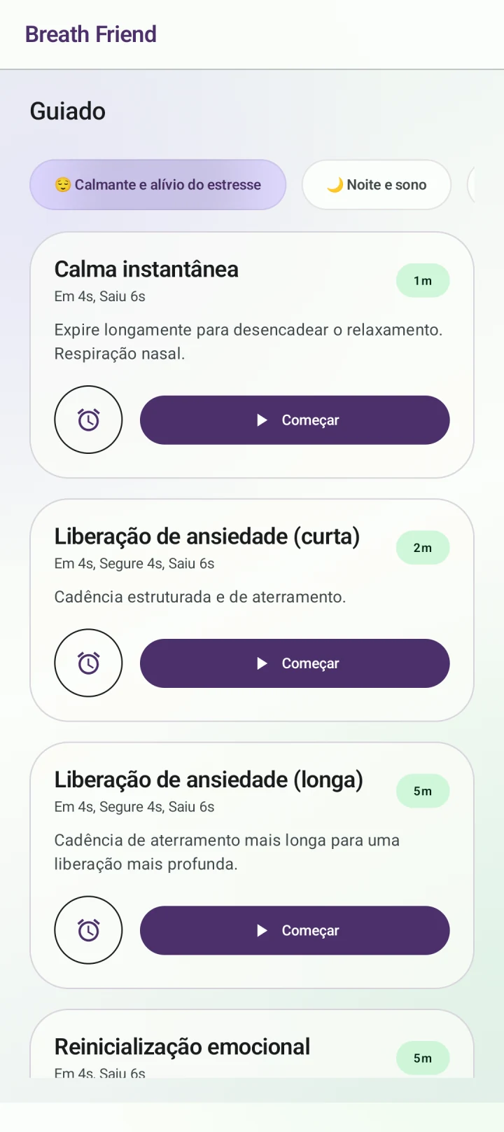Calma no dia a dia · Calma instantânea