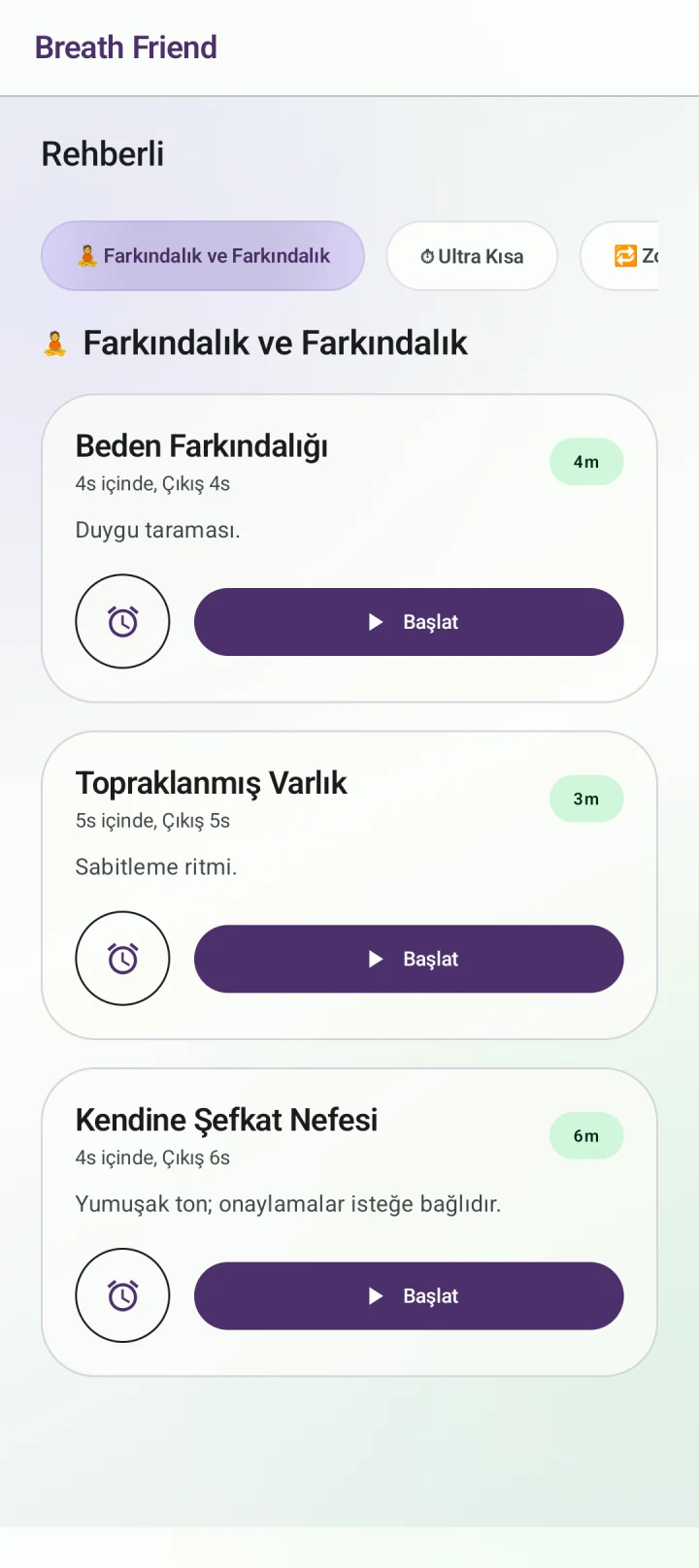 Farkındalık molası · Beden Farkındalığı