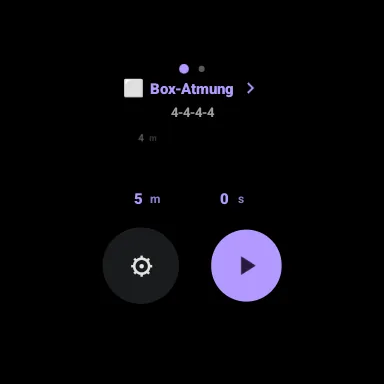Schnellstart-Kachel von BreathFriend mit Wear OS