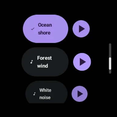 Background sound selector on Wear OS